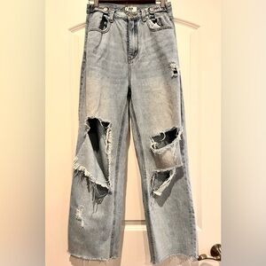 ZGY Hi And Loose Destroyed Jeans Women’s Size 26‎